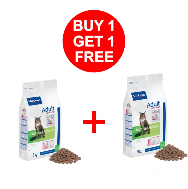Virbac Neutered & Entire Adult Cat Dry Food 3Kg