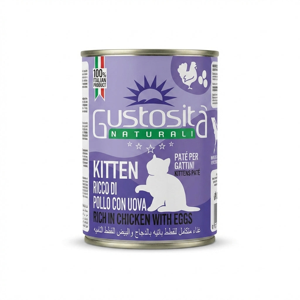 Gustosita Cat Wet Food Kitten pate with Chicken with Eggs - Can 400g