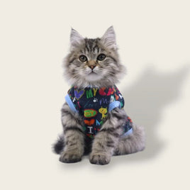 Pet Moda T. shirt for cats options-1 (white & blue )