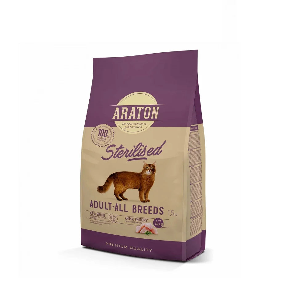 Araton Cat Dray Food Sterilized Adult 1.5kg