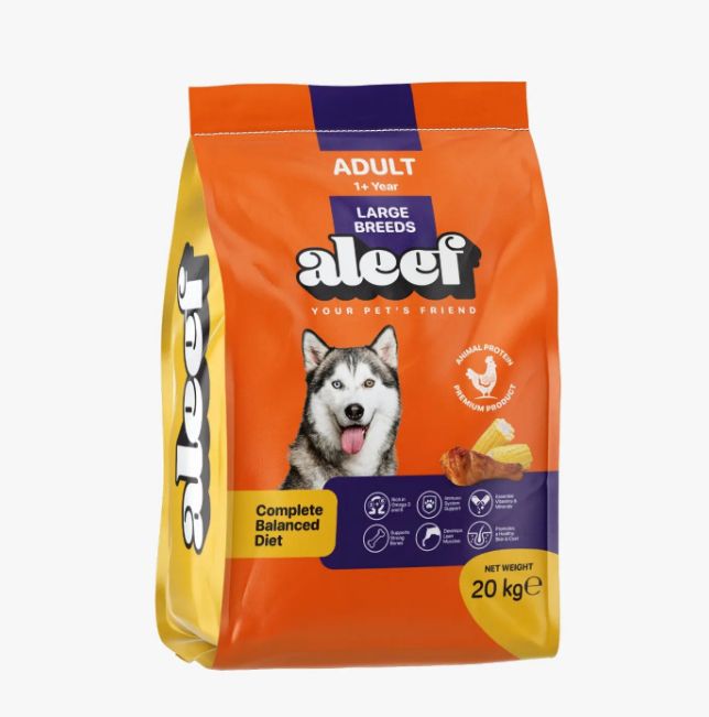aleef dry food adult dog large breeds 20 kg