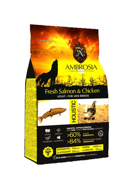 Ambrosia Fresh Salmon and chicken For Mini Adult Breeds 6kg