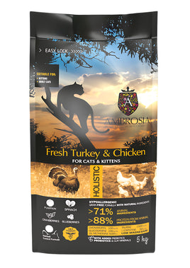 Ambrosia For Kitten& Adult cats With Turkey& Fresh Chicken 5KG