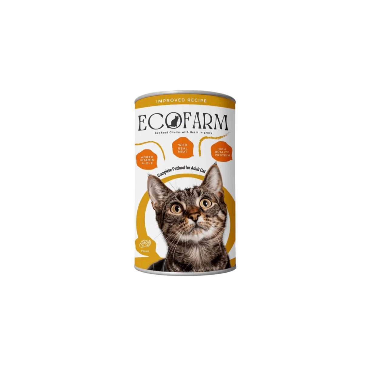 Ecofarm Cat Wet Food Adult Chunks With Heart In Gravy Can 400g
