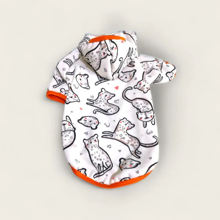 Pet Moda sweatshirt for cats size 3 orange & white