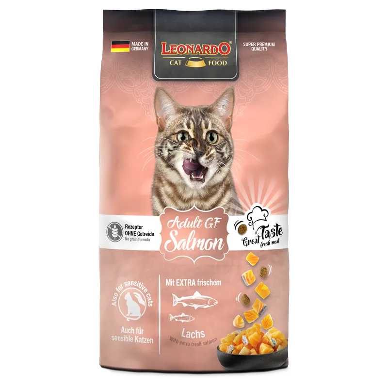 Leonardo Grain Free Dry Food With Salmon For Adult Cats 300g