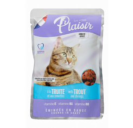 Plaisir Wet Food with Shrimp for Adult Cats 100 gr