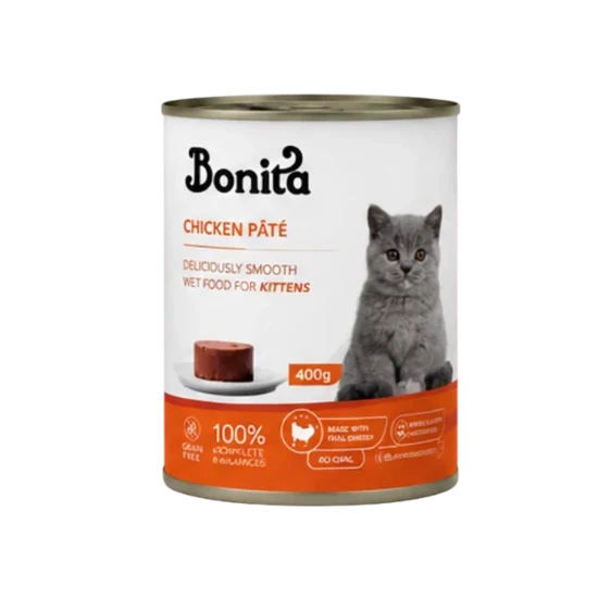 Bonita Cat Wet Food Kitten With Chicken Pate - Can 400g