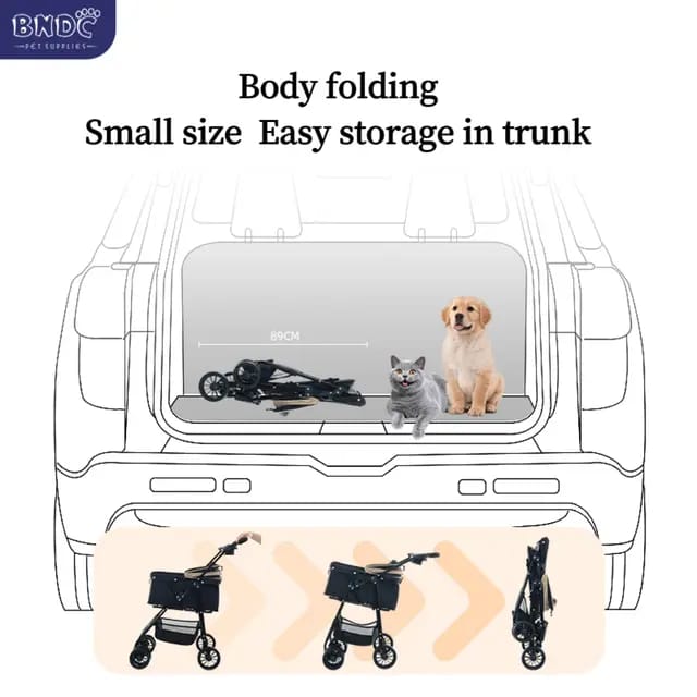 pet stroller: easy to carry, suitable for indoor or outdoor use