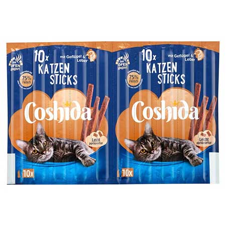 Coshida Cat Treats With Mit Gefluge Leber 10 Stick