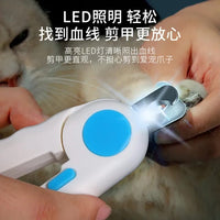 Professional Pet Nail Clippers for Claw Care With LED (Blue)