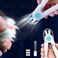 Professional Pet Nail Clippers for Claw Care With LED (Blue)