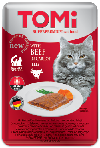 Tomi with beef in carrot jelly 100g