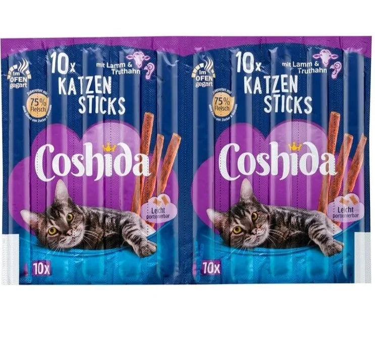 Coshida Cat Treats With mit Lamm Truthahn 20 Stick