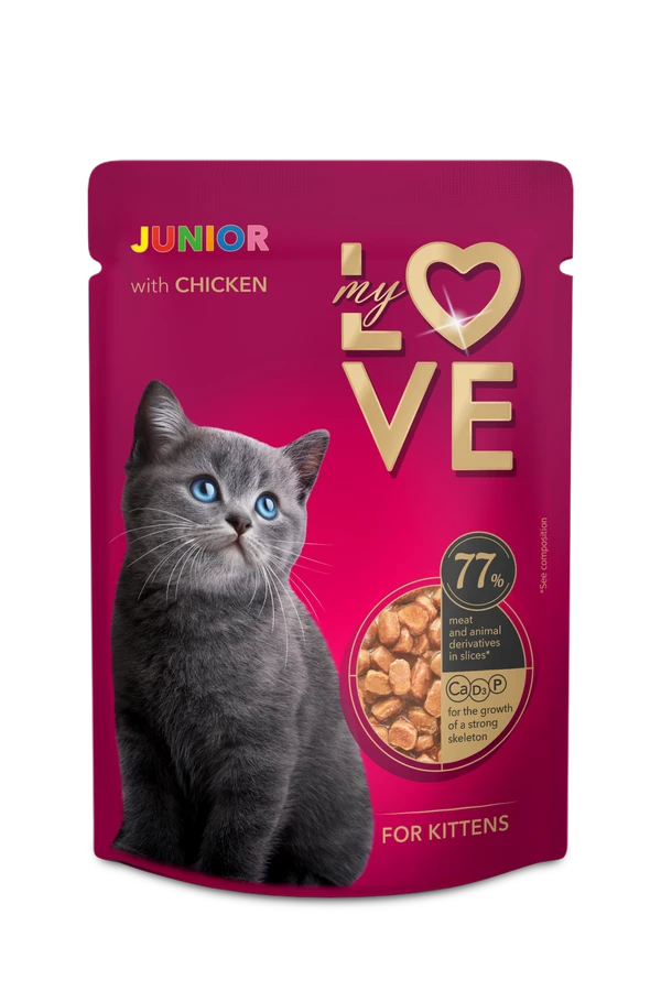 My Love Cat Wet Food Junior chicken in Gravy - Pouch 85 gm