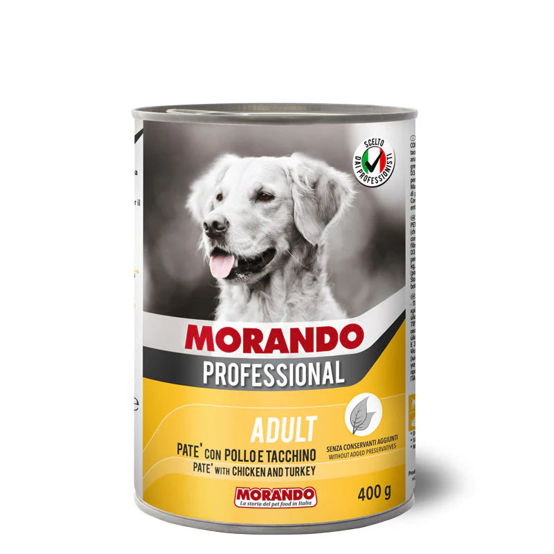 Morando Dog Wet Food  pate Chicken & Turky - Can 400g