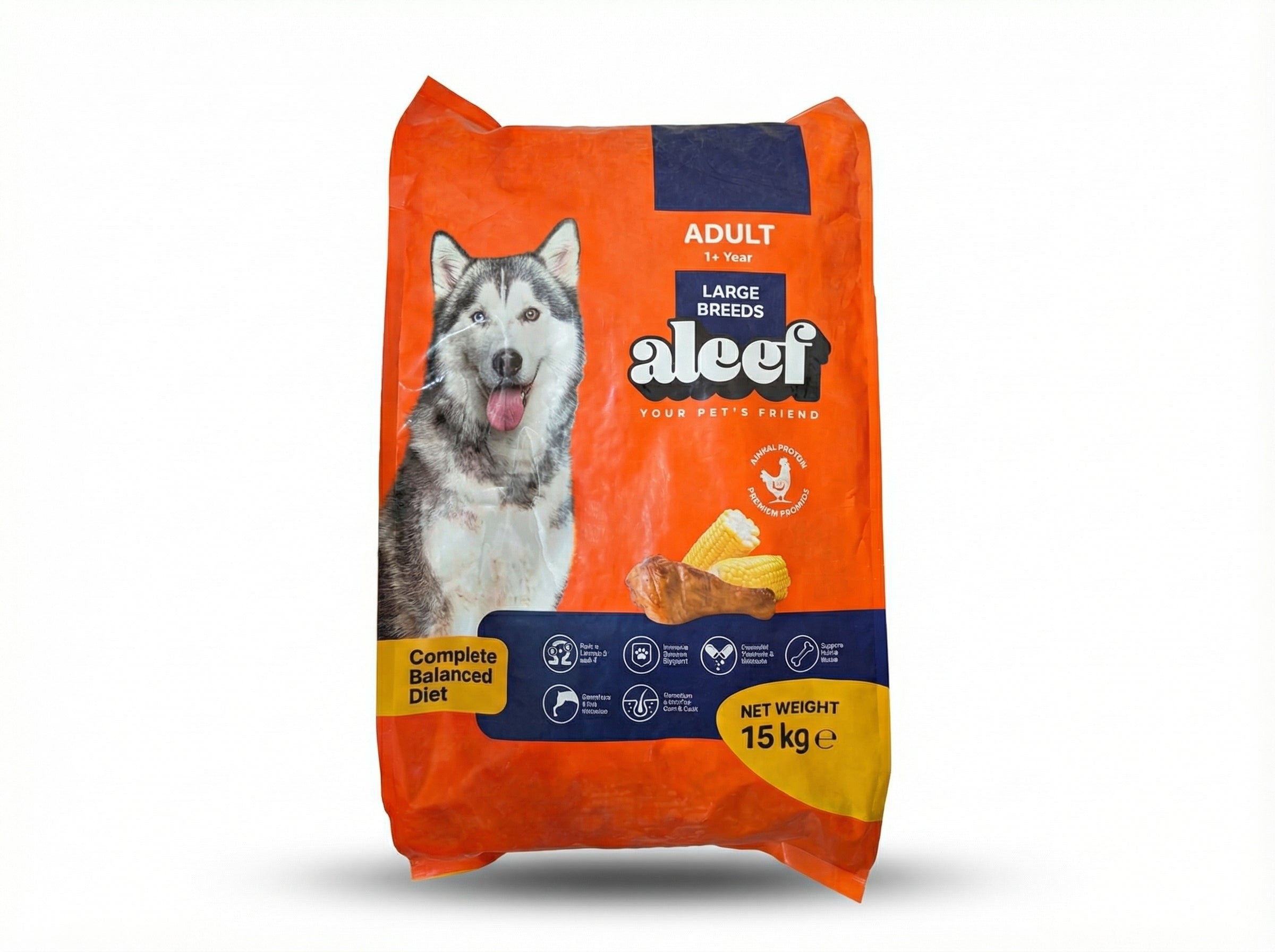 Aleef Dry Food Adult Dog Large Breeds - 15 kg