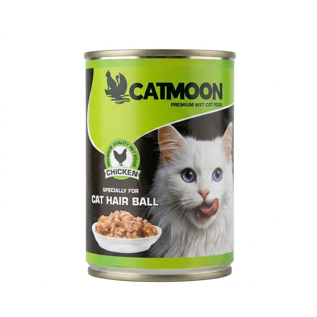 Catmoon Cat Wet Food Adult Chicken / hair ball  - Can 400g
