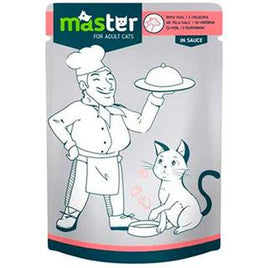 Master Cat Wet Food Adult with Veal - Pouch 80 g