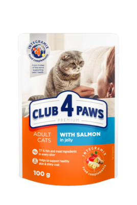 Club 4 Paws Cat Wet Food Adult with Salmon - Pouch 100 g