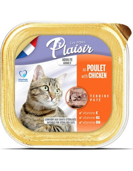 plaisir cat wet food adult chicken100g
