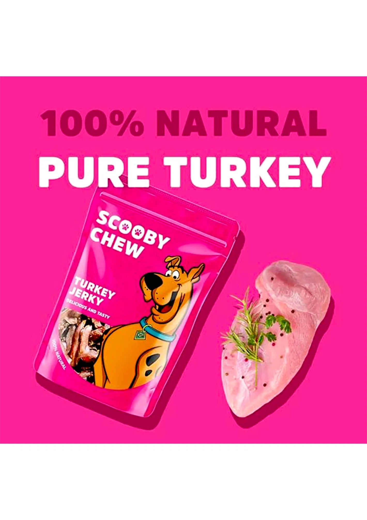 SCOOBY CHEW-TURKEY JERKY-120G