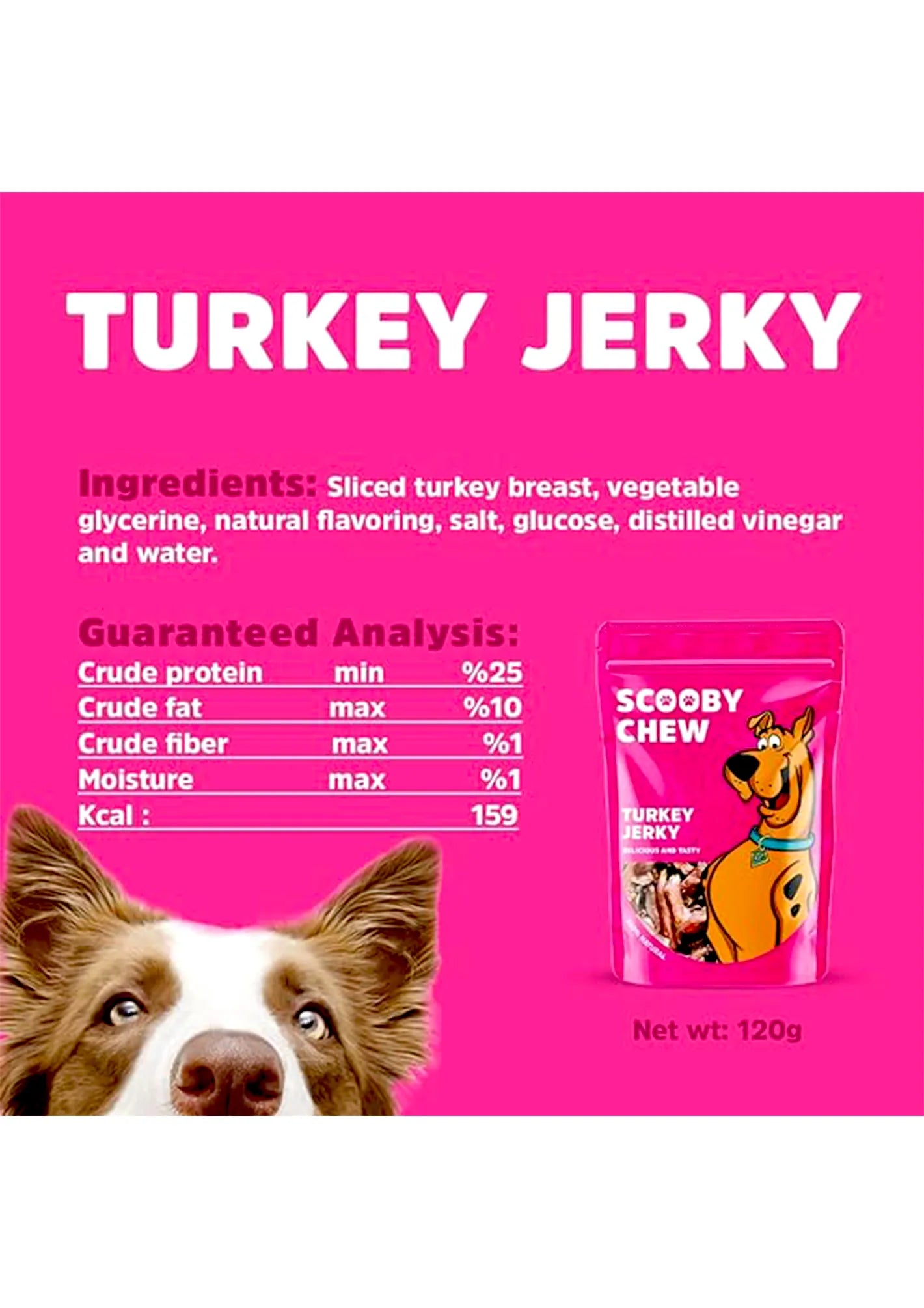 SCOOBY CHEW-TURKEY JERKY-120G
