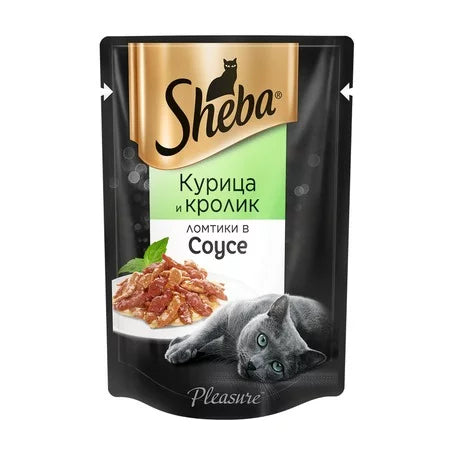 Sheba Cat Wet Food Chicken & Rabbit pate Pouch 75 g