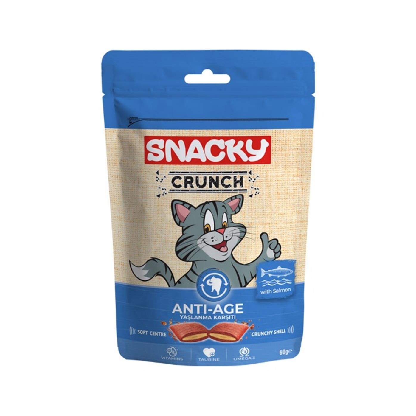 Snacky Crunch Cat Trets Anti- Age With Salmon 60g
