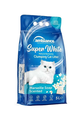 Ambiance Super White Clumping Litter Marselia Soap Scented 5L