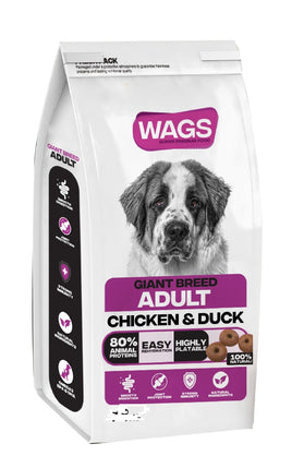 Wags Dog Dry Food Adult Giant Breed Chicken & Duck 4 kg