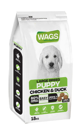 Wags Dog Dry Food Puppy Large Breed Chicken & Duck 4 kg