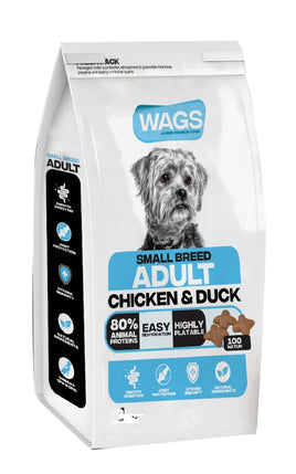 Wags Dog Dry Food Adult Small Chicken & Duck 4 kg
