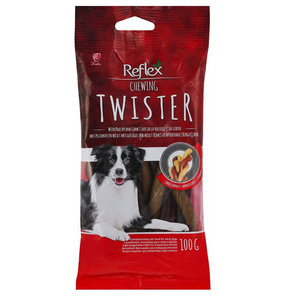 Reflex Twister Treats with Poultry for Adult Dogs 100 gr