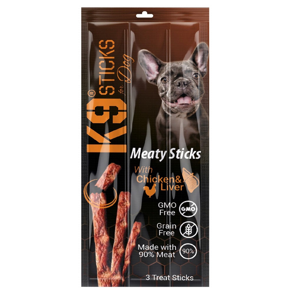 K9 Meaty Sticks Dog Treats with Chicken and Liver 3 pcs