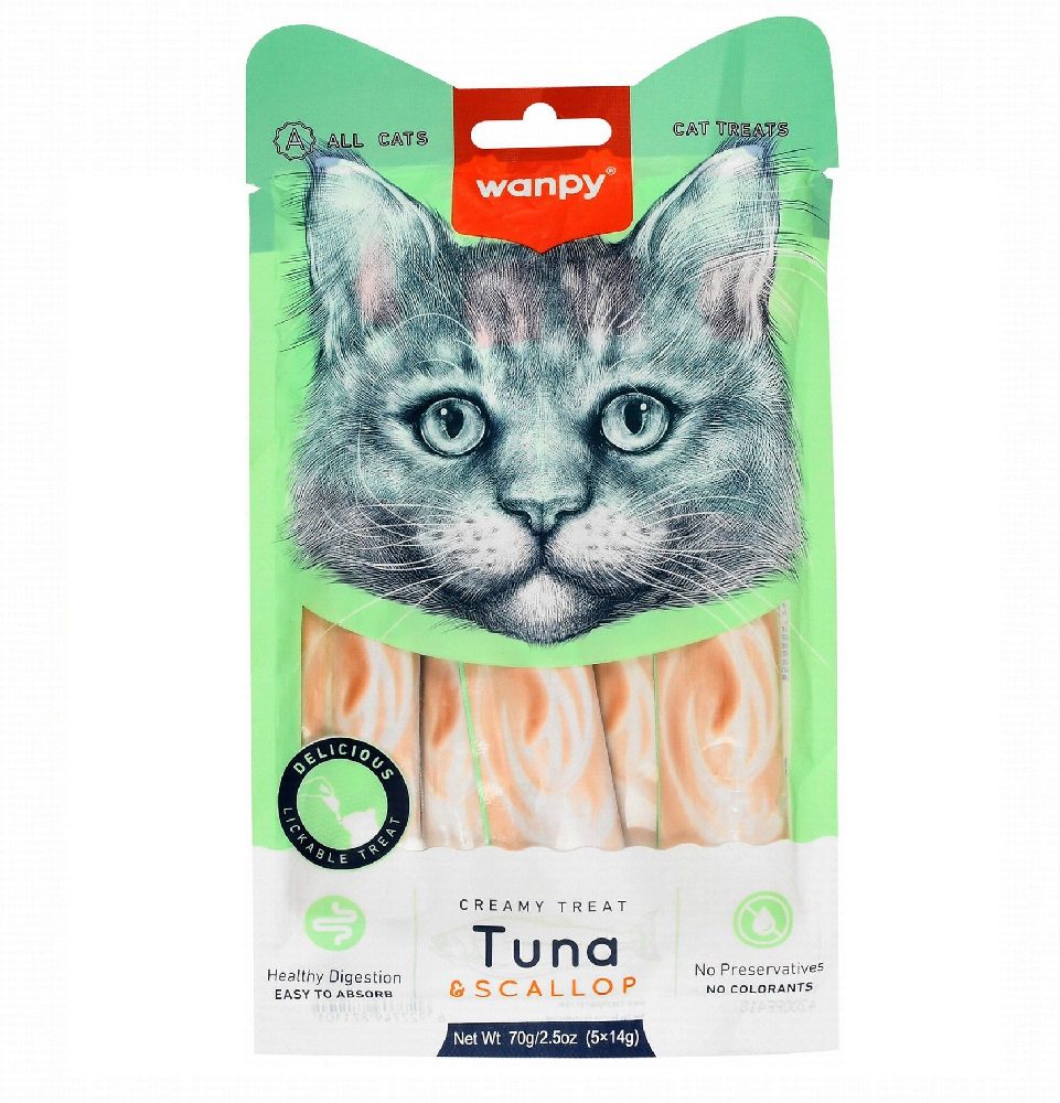 Wanpy Creamy treat Tuna & Scallop -70 gr
