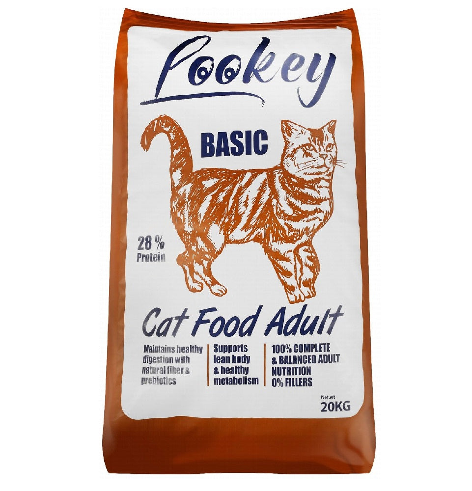 Lookey Basic Dry Food for Adult Cats 20kg