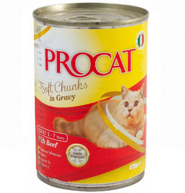 Procat Wet Food In Pate With Beef