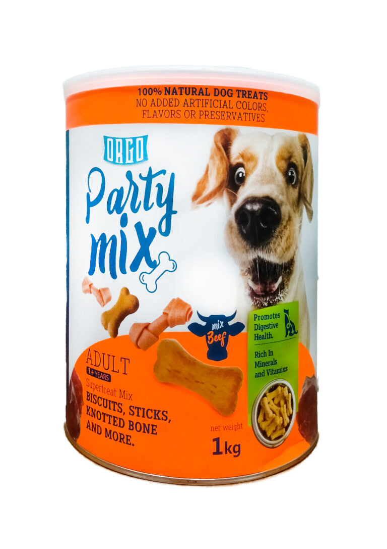 Orgo Dog biscuits Party Mix Adult Mix Beef 1Kg