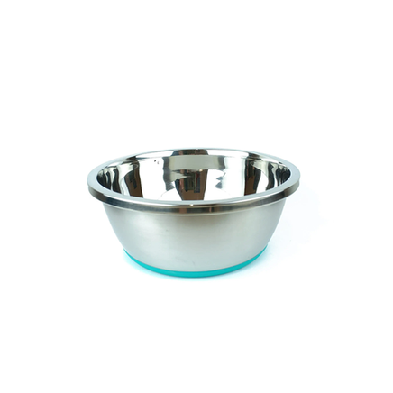 Nunbell Stainless Steel Deep Dog Bowls water and food with rubber end 26cm