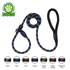 DOCO® Reflective Rope Slip Leash w/Black Nylon Handle Large