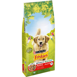 Purina Friskies Adult Dog VitaFit Active with Beef Dog Dry Food 15Kg