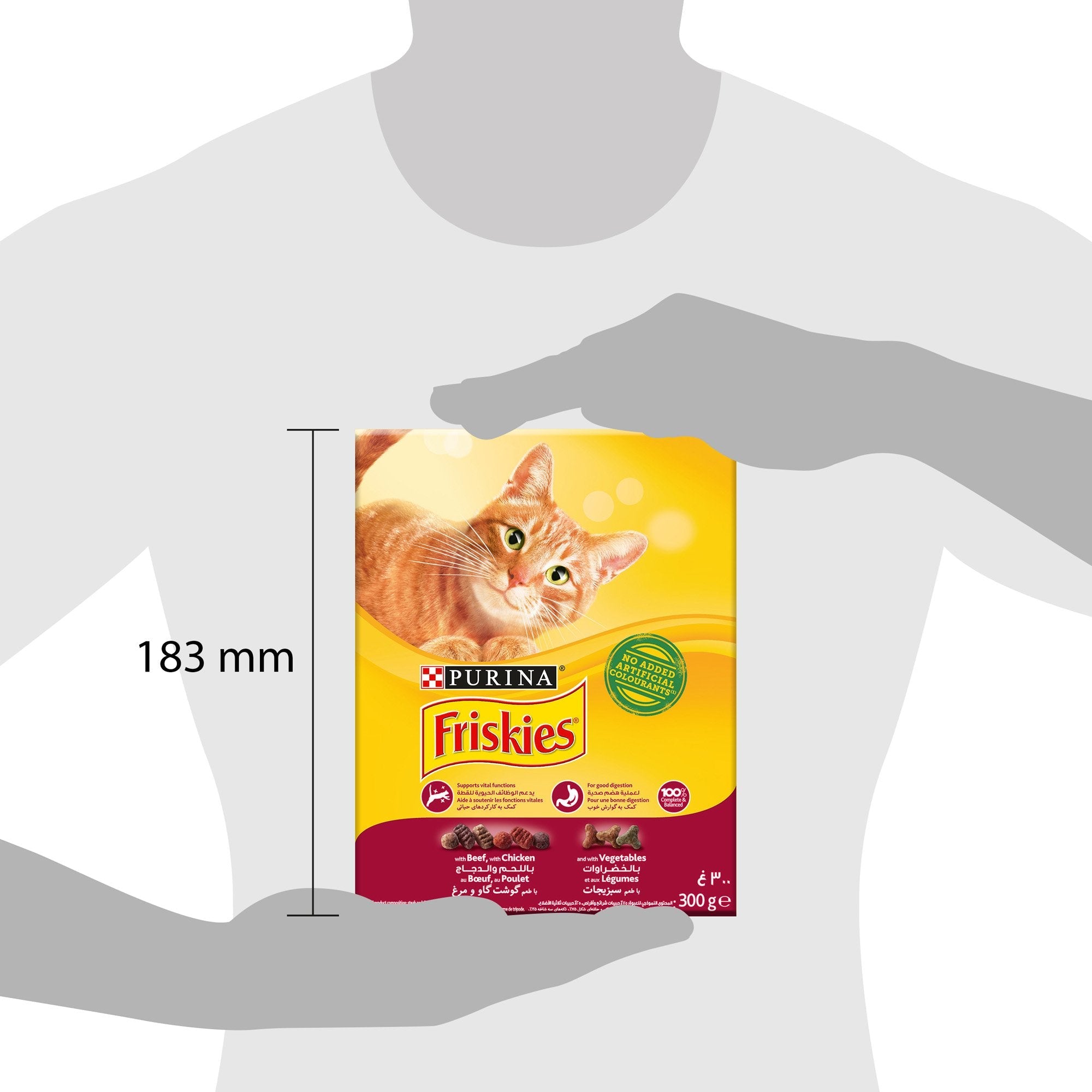 Purina Friskies with Beef, with Chicken and with Vegetables Cat Dry Food 300g