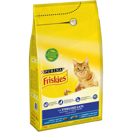 Purina Friskies Sterilized with Salmon and with Vegetables Cat Dry food 1.5Kg