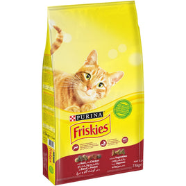 Purina Friskies with Beef, Chicken and Vegetables Cat Dry Food 7.5Kg