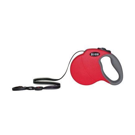 DOCO ADVENTURE RETRACTABLE LEASH / Small up to 10kg 4M Red