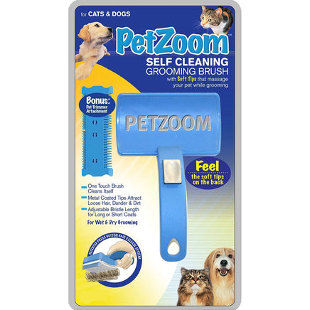 PetZoom Self Cleaning Grooming Brush