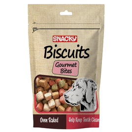 Snacky Animal Gourmet Bites Dog Treats Teeth Clean Biscuit 200g 6pcs