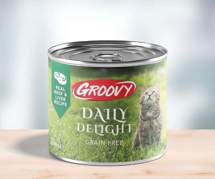 وجبة Groovy Daily Delight الخالية من الحبوب من لحم البقر والكبد الحقيقي