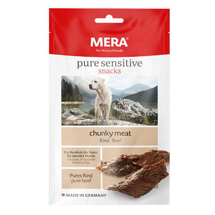MERA Pure Sensitive Snacks Chunky Meat Beef Treats 100g